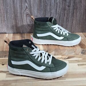 Vans Sk8-Hi MTE-1 Olive Green All Weather High Top Sneakers Men 6 Women 7.5